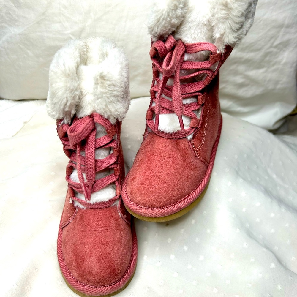 Little Girls Fur Boots